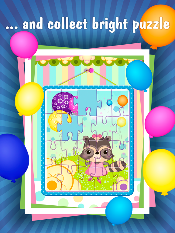 Candy Raccoon: Pop Balloons iPad screenshot 4 - Games app