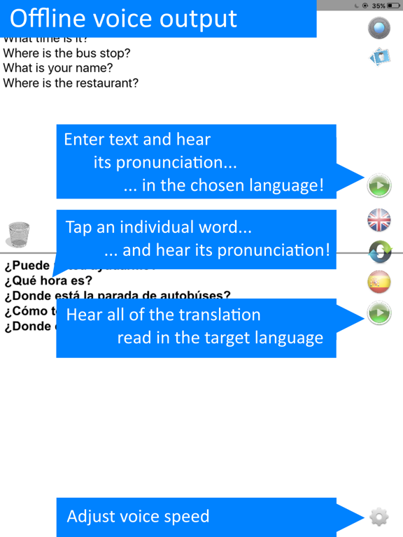 Screenshot #6 pour Offline Translator Spanish Pro