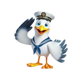 Seagull Sailor Stickers
