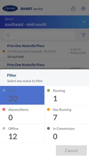Carrier® SMART Service screenshot 2