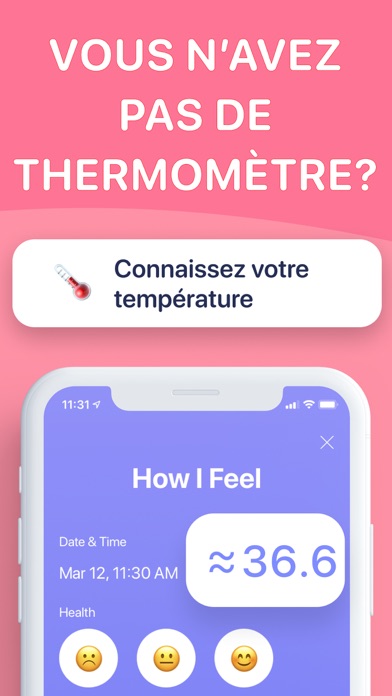 Screenshot #2 pour Température Corporelle: Fièvre