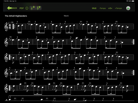 Bagpipe Player iPad screenshot 5 - Music app