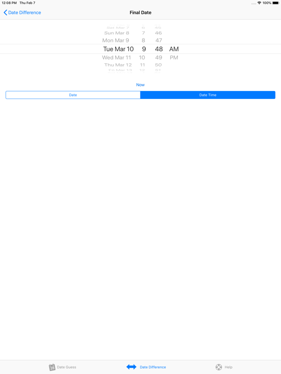 Date T Calc iPad screenshot