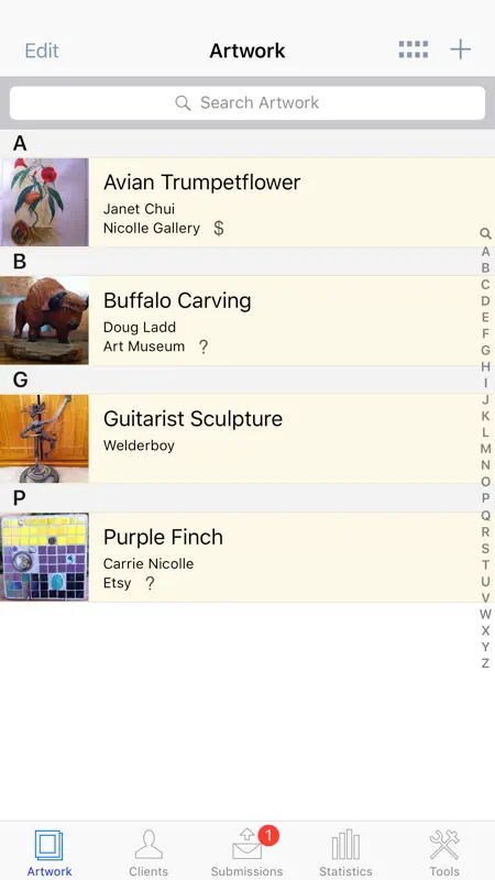 Artwork Tracker screenshot 1 of 5