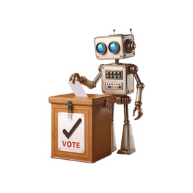 Voting Robot Stickers