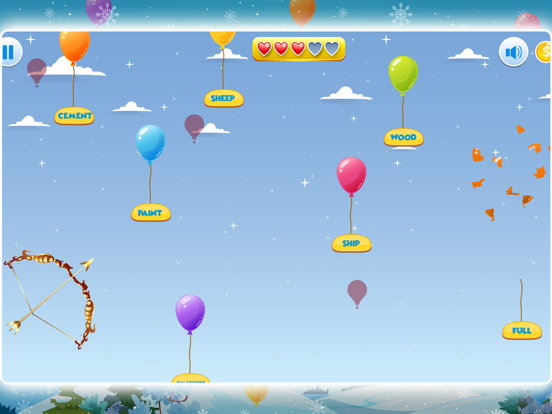 Sight Words Ballon Pop up Game iPad screenshot