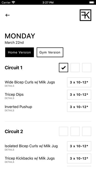 K.I.S.S. Fitness Screenshot