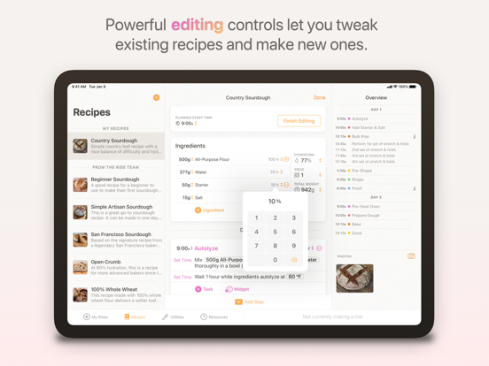 Rise: Baking & Bread Recipes iPad screenshot 5 - Food & Drink app