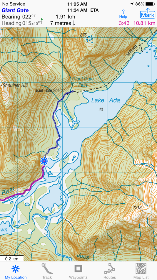 #1. iHikeGPS NZ : LINZ Topo Maps (iOS) 由: James Associates Inc.