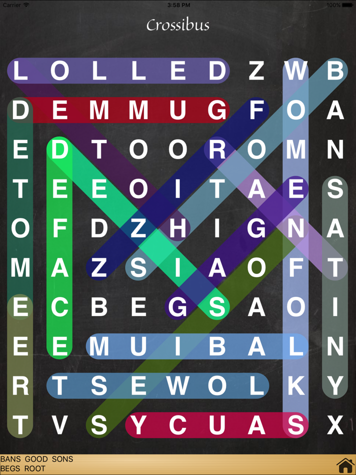 #3. Crossibus - Word Search Puzzle (iOS) By: Heitz Bruno