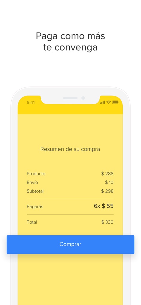 Mercado Libre: Compras Online - This tool offers a transparent purchase summary with a detailed cost breakdown and presents users with flexible payment options, including installment plans.