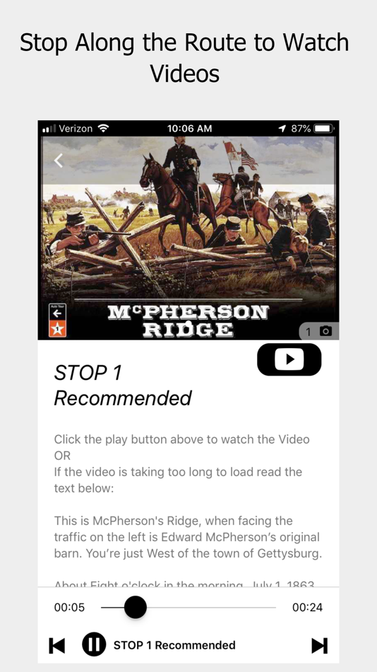 #3. Gettysburg Driving Tour (iOS) By: OnCell Systems