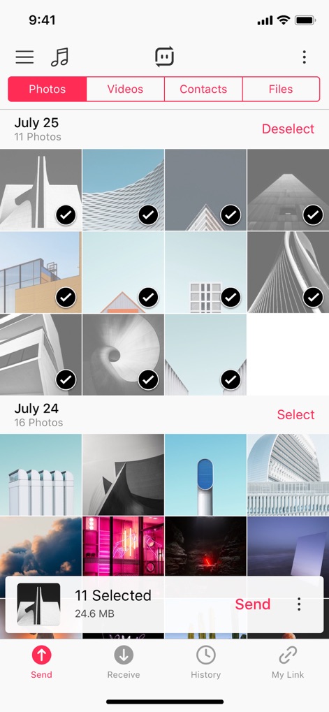 Send Anywhere - File Transfer - Selezione Semplice File