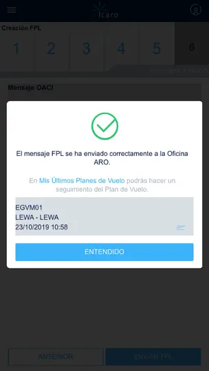 Captura de pantalla de ICARO en iPhone 4