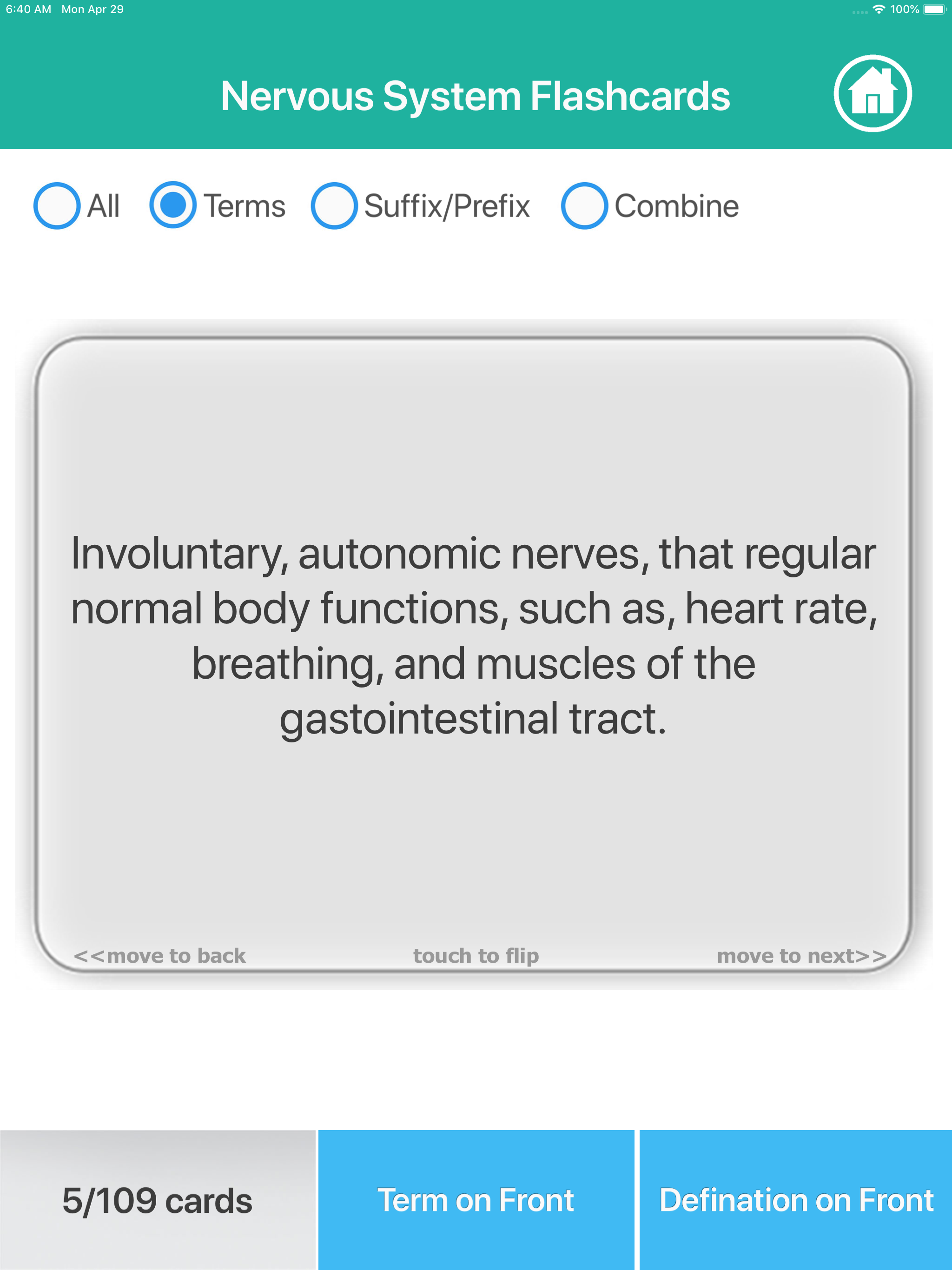 Nervous System Medical Terms screenshot 15