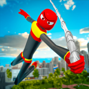 Stickman Spider Rope Hero 3D