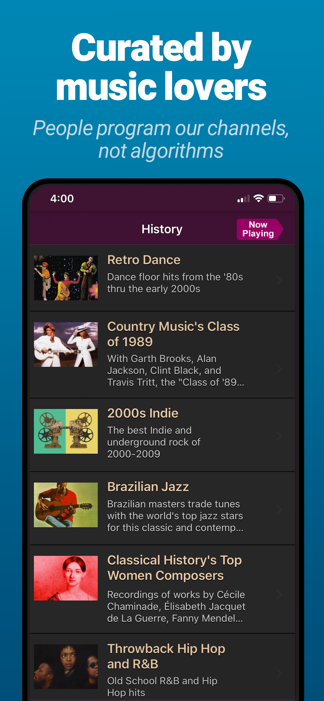 AccuRadio: Curated Music Radio