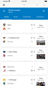 College Football Games screenshot