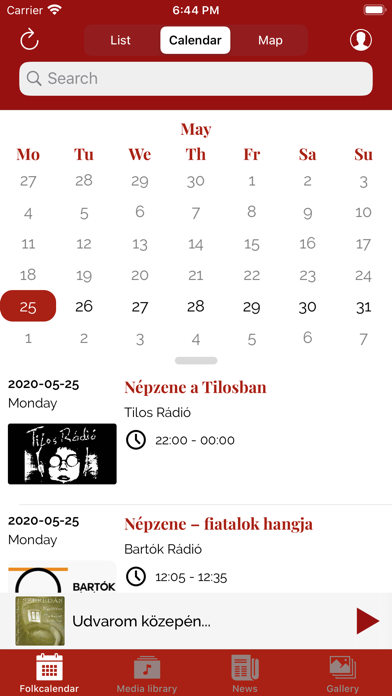 Folkrádió app screenshot 2