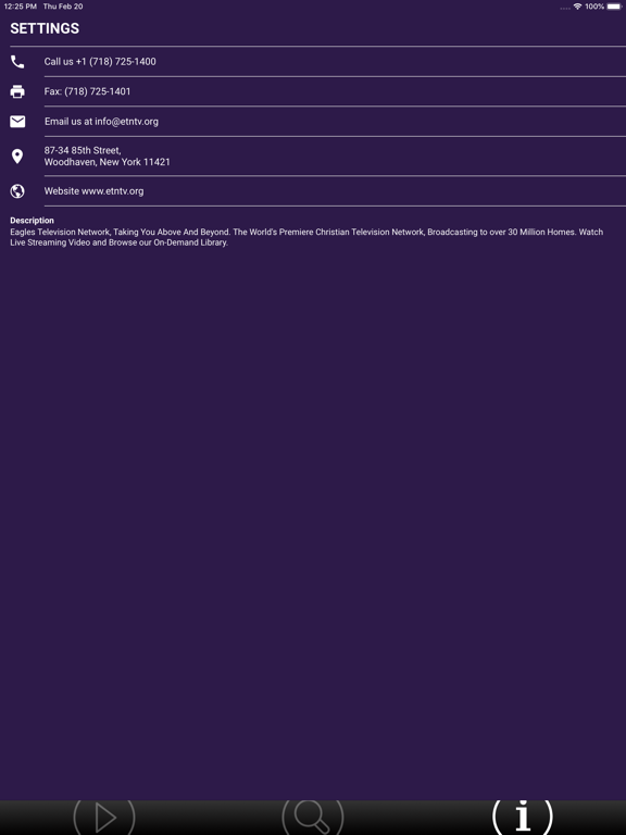 Eagles TV Network iPad screenshot 4 - Entertainment app