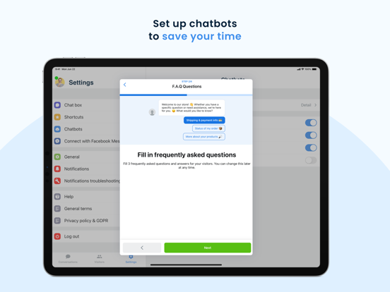 Smartsupp iPad screenshot 6 - Business app