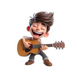Guitar Boy Stickers