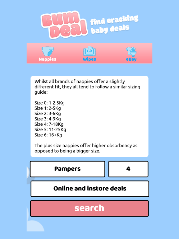 Screenshot #4 pour BumDeal Nappy Price Comparison