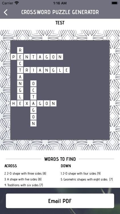 CrossWord Puzzle Generator screenshot-3