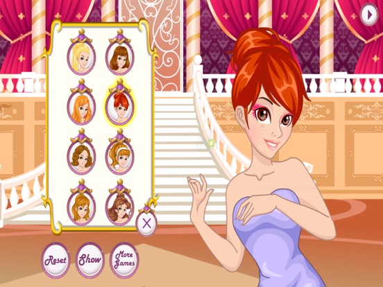 Princess makeup design iPad screenshot
