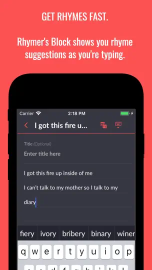 Screenshot von Rhymer's Block auf dem iPhone 1