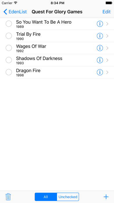 EdenList Screenshot