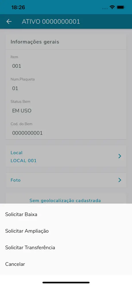 TOTVS Meus Ativos Fixos