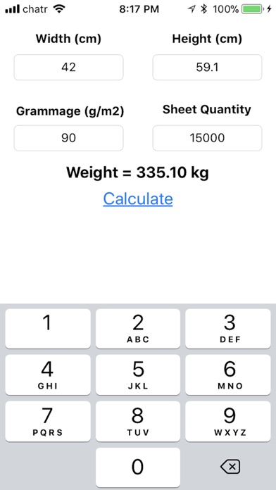 Screenshot #1 pour Metric Paper Weight
