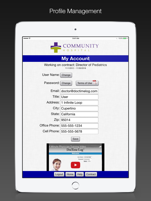 DocTime Log iPad screenshot 5 - Medical app