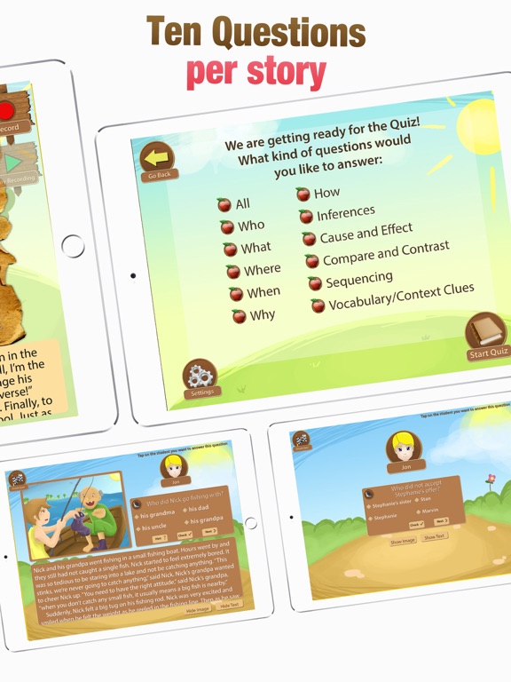 Reading Comprehension Camp iPad screenshot