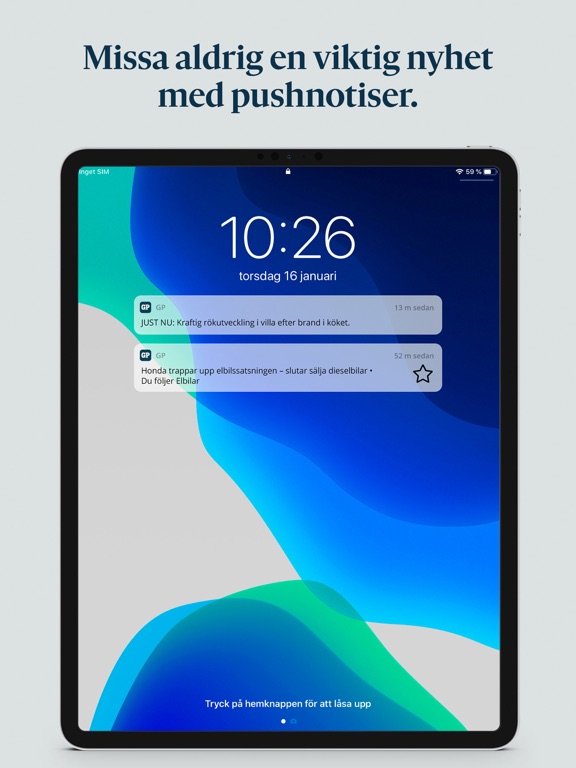 Göteborgs-Posten iPad screenshot 4 - News app