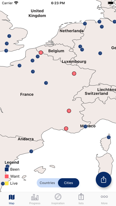 Visited: Travel Planner & Map Screenshot