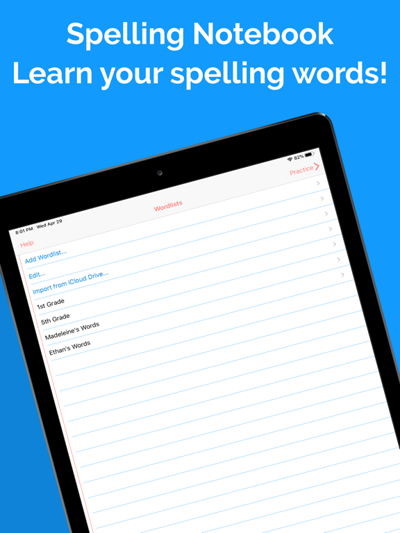 Spelling Notebook Premium