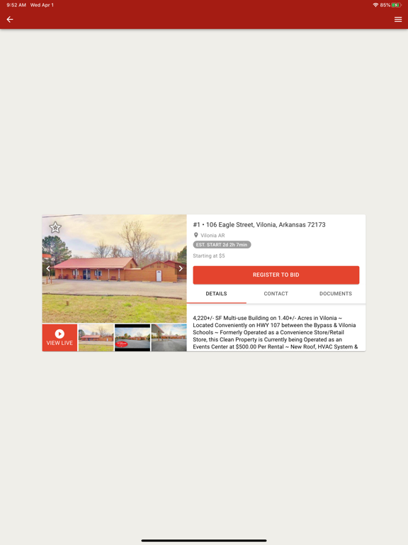 Wilson Auctioneers iPad screenshot 4 - Business app
