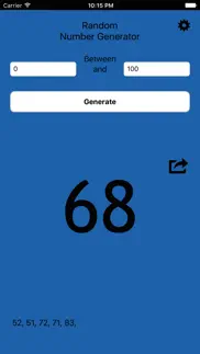 the random number generator iphone screenshot 3