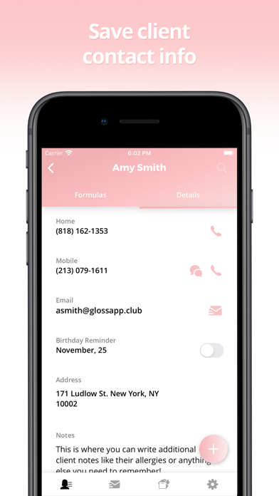Gloss: Save Formulas & Clients screenshot 2