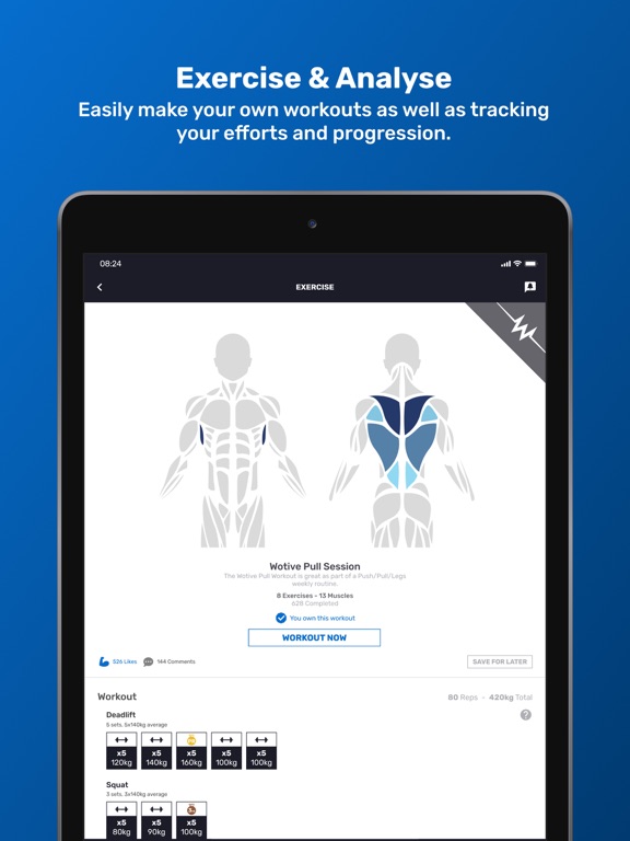 Screenshot #5 pour Wotive: Gym & Workout Tracker