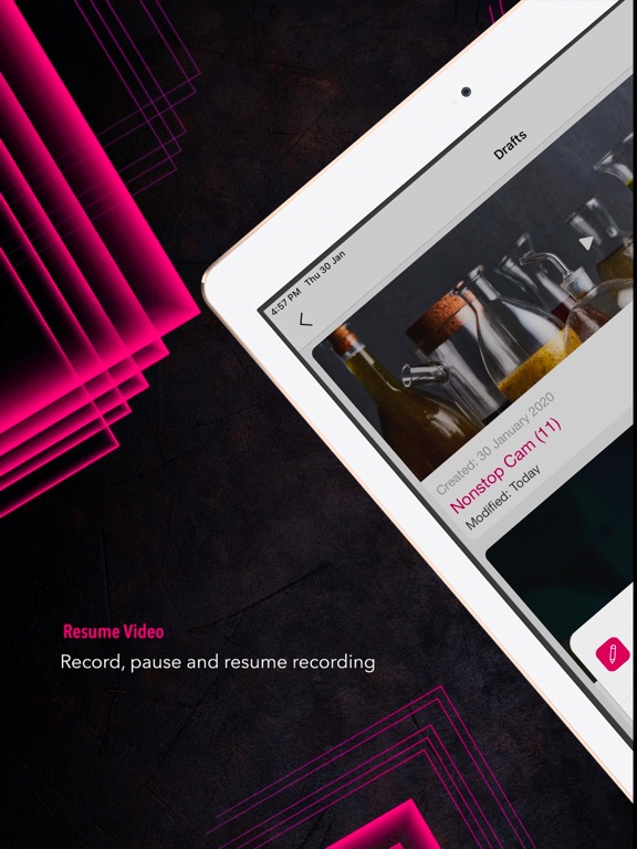 Nonstop Cam : Pause & Switch iPad screenshot 7 - Photo & Video app
