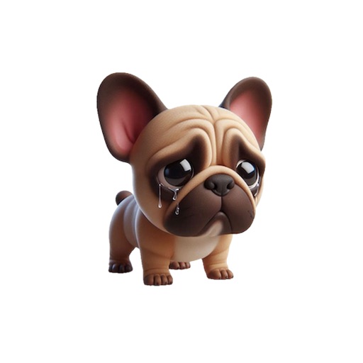 Sad French Bulldog Stickers icon