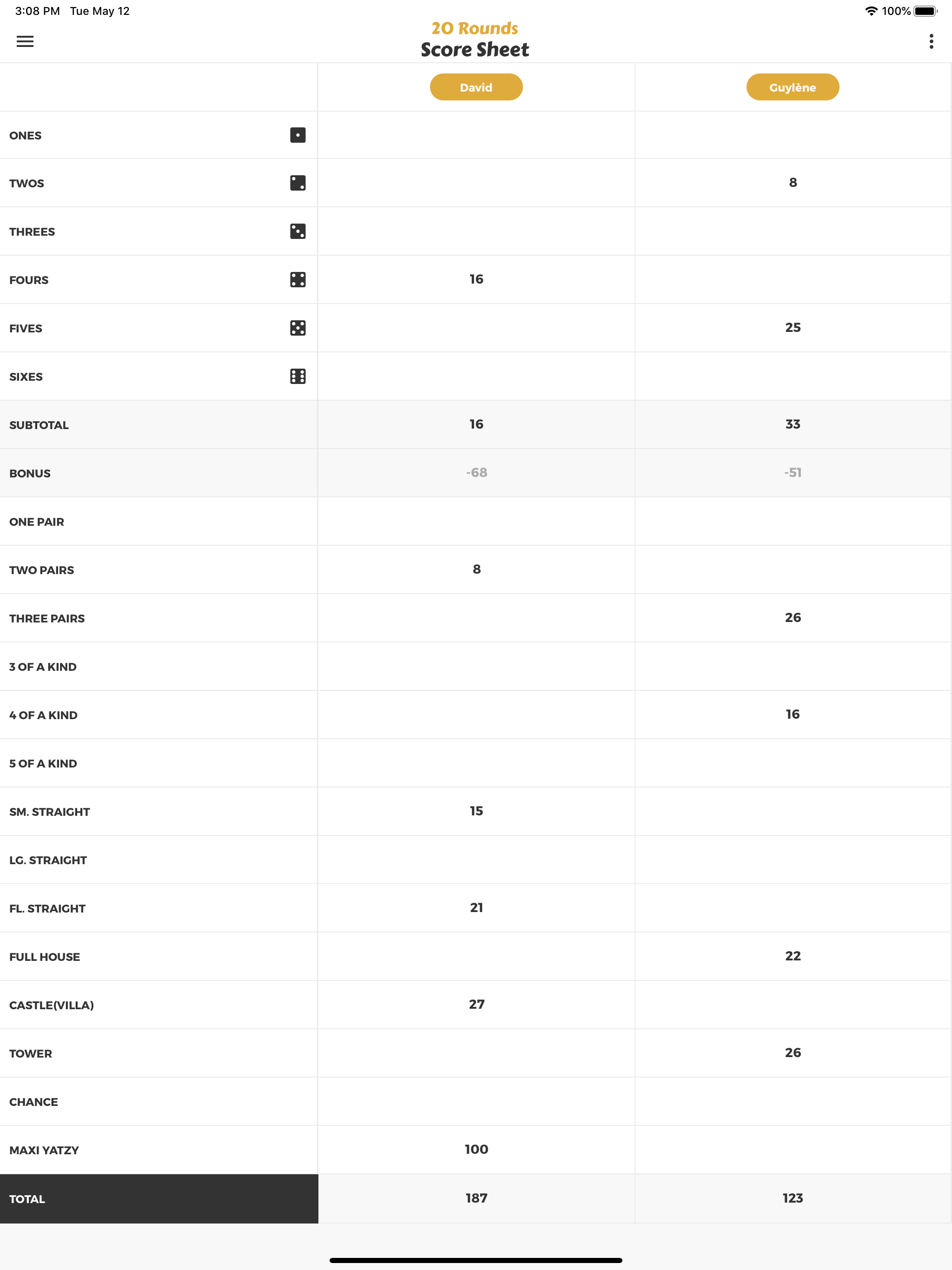 20 Rounds Score Sheet screenshot 4