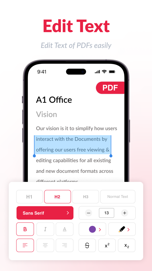 #1. PDF Editor: Read, Scan & Sign (iOS) Podle: Rhophi Analytics LLP