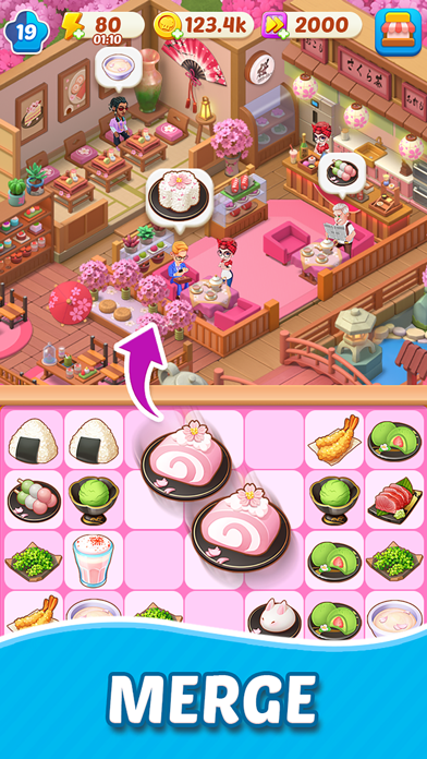 Merge Cooking:Theme Restaurant screenshot 1