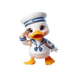 Navy Duckling Stickers