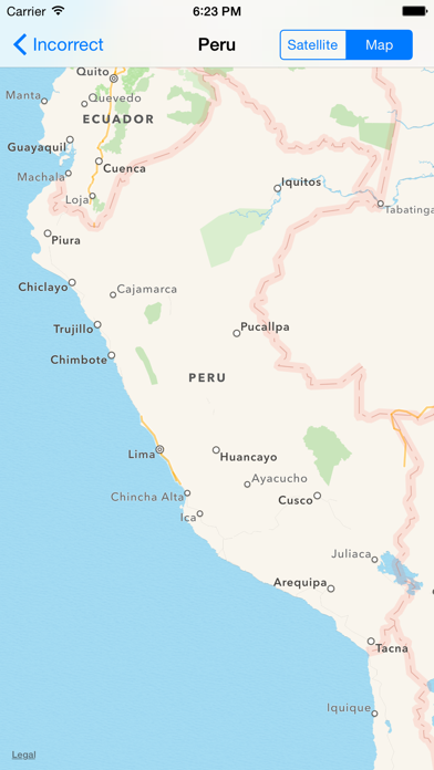 Geography Quiz Screenshot