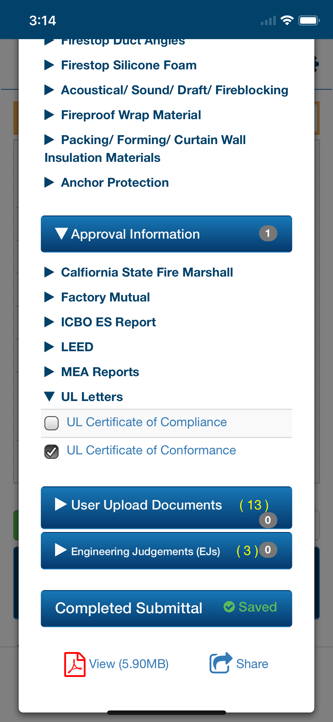 STI System Search & Submittals